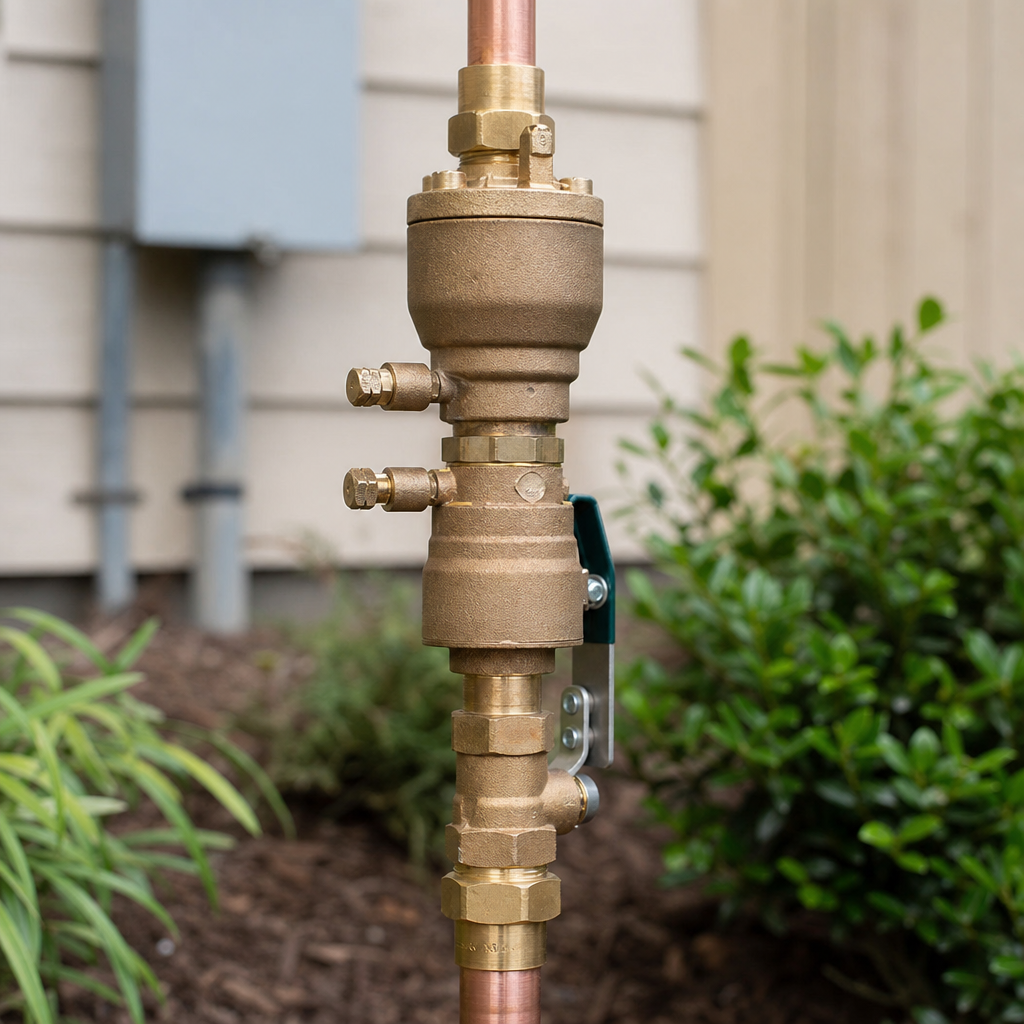 Spill-resistant pressure vacuum breaker assembly installed vertically
